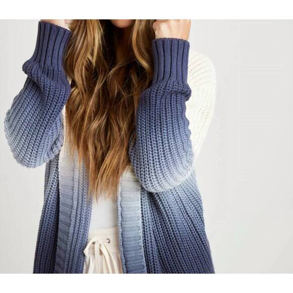 NEW SPLENDID hooded cardigan top in raya ombre - Picture 4 of 4